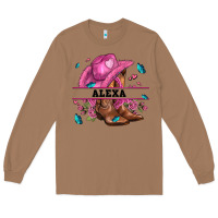 Toasted Coconut pink costom name cowgirl hat and roses Long Sleeve Tee - AdoDesignShop