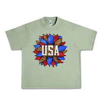Oil Green american sunflower Urban Heavy Tee - HRA Design Shop