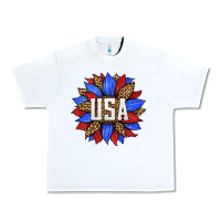 White american sunflower Urban Heavy Tee - HRA Design Shop
