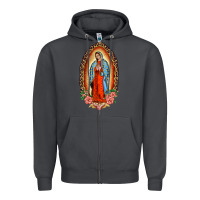 Smoke our lady of guadalupe leopard and roses Zipper Hoodie - BarkalooDesign