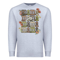 Heather Grey mama mama mama mama western flower Premium Sweatshirt - NancyCooperArtShop