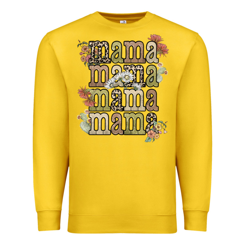Mama Mama Mama Mama Western Flower Premium Sweatshirt by NancyCooperArtShop | Teevron