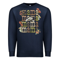 Navy mama mama mama mama western flower Premium Sweatshirt - NancyCooperArtShop