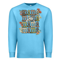 Ocean Blue mama mama mama mama western flower Premium Sweatshirt - NancyCooperArtShop