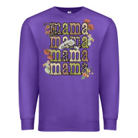 Purple mama mama mama mama western flower Premium Sweatshirt - NancyCooperArtShop