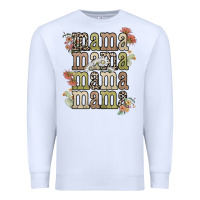 White mama mama mama mama western flower Premium Sweatshirt - NancyCooperArtShop