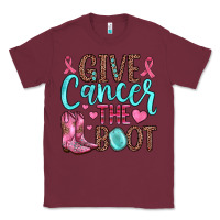 Burgundy give cancer the boot Classic Tee - JahusDesignShop