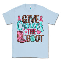 Dusty Blue give cancer the boot Classic Tee - JahusDesignShop