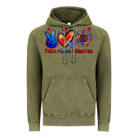 Vintage Olive peace love america Vintage Hoodie - Zillion Design Studio