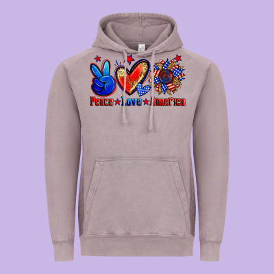 Peace Love America Vintage Hoodie Designed By Zillion Design Studio
