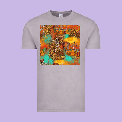 Western Skeleton Seamless Pattern Vintage Tee Designed By Hra Design Shop