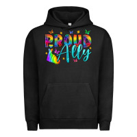Pigment Black Proud ally Urban Hoodie - NancyCooperArtShop