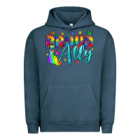 Pigment Midnight Navy Proud ally Urban Hoodie - NancyCooperArtShop