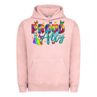 Pigment Salmon Proud ally Urban Hoodie - NancyCooperArtShop