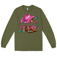 Army Green pink cowgirl hat and roses Long Sleeve Tee - AdoDesignShop