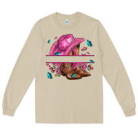 Mushroom pink cowgirl hat and roses Long Sleeve Tee - AdoDesignShop