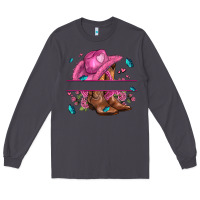 Smoke pink cowgirl hat and roses Long Sleeve Tee - AdoDesignShop