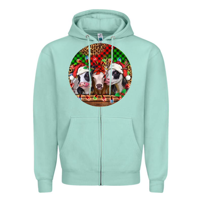 Christmas Heifers Christmas Zipper Hoodie by Jasminsmagicworld | Teevron