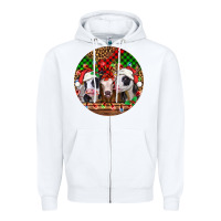 White Christmas heifers Christmas Zipper Hoodie - Jasminsmagicworld