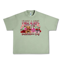 Oil Green just  girl who loves valentines day Urban Heavy Tee - RacoonDesign