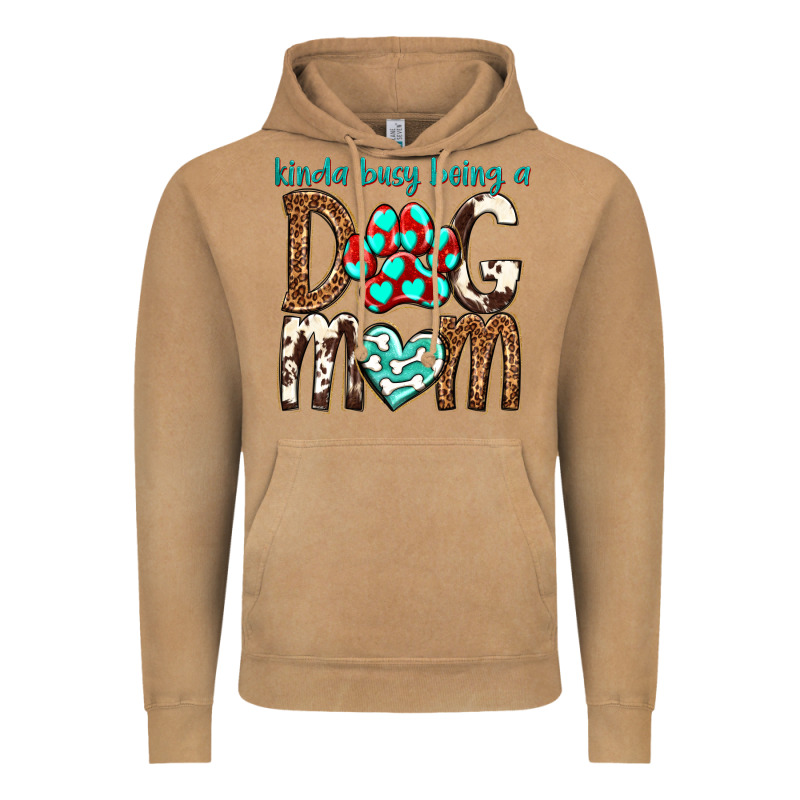 Kinda Busy Being A Dog Mom Vintage Hoodie by texasbilliewilder | Teevron