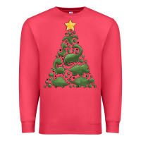 Cardinal dinosaur christmas tree Premium Sweatshirt - MaliasSmallBusiness