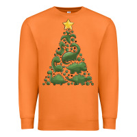 Carrot dinosaur christmas tree Premium Sweatshirt - MaliasSmallBusiness