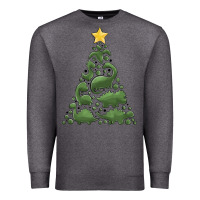 Charcoal Heather dinosaur christmas tree Premium Sweatshirt - MaliasSmallBusiness