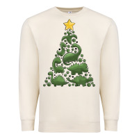Sandshell dinosaur christmas tree Premium Sweatshirt - MaliasSmallBusiness