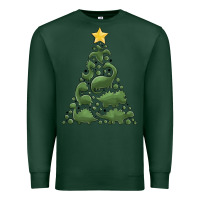 Sports Green dinosaur christmas tree Premium Sweatshirt - MaliasSmallBusiness