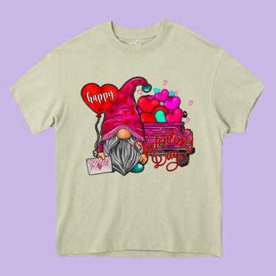 Happy Valentines Day Heavy Core Tee Designed By Sublimationcraftshop