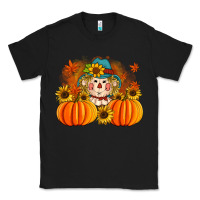 Black fall scarecrow with pumpkins Classic Tee - Artiststas