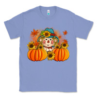 Colony Blue fall scarecrow with pumpkins Classic Tee - Artiststas