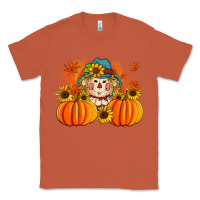 Copper fall scarecrow with pumpkins Classic Tee - Artiststas