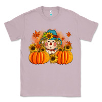 Lilac fall scarecrow with pumpkins Classic Tee - Artiststas