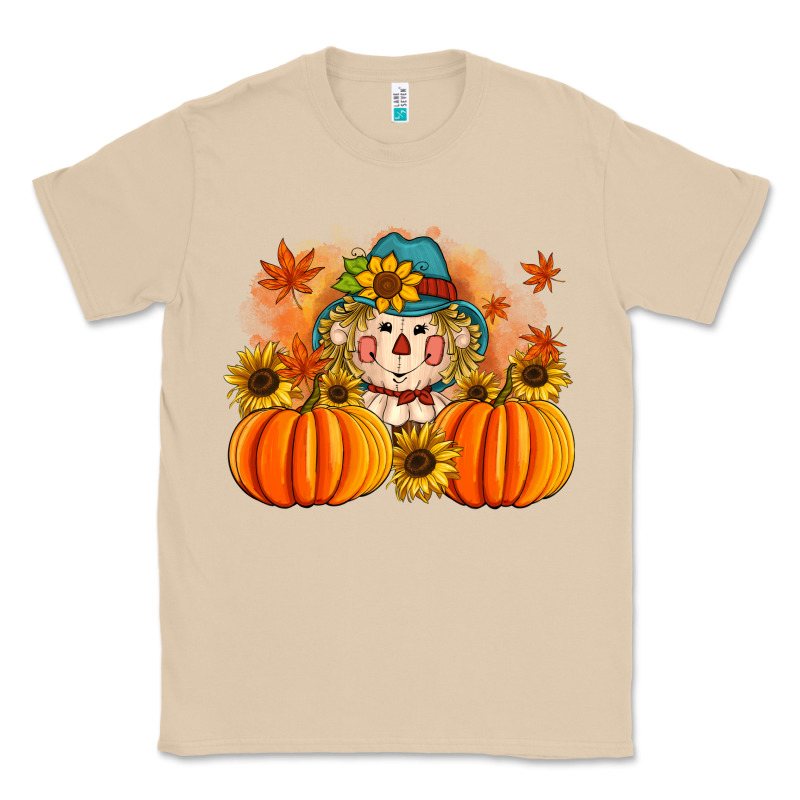 Fall Scarecrow With Pumpkins Classic Tee by Artiststas | Teevron