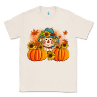 Natural fall scarecrow with pumpkins Classic Tee - Artiststas
