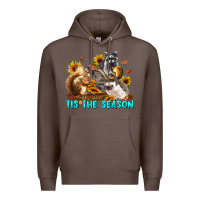 Coffee Fall Tis The Season Animals Premium Hoodie - LillyAllenDesigns