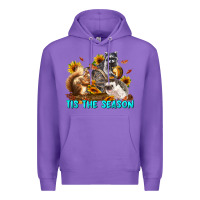 Purple Fall Tis The Season Animals Premium Hoodie - LillyAllenDesigns