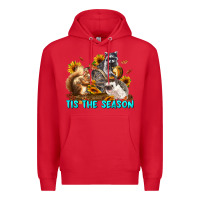 Red Fall Tis The Season Animals Premium Hoodie - LillyAllenDesigns