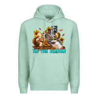 Seafoam Fall Tis The Season Animals Premium Hoodie - LillyAllenDesigns