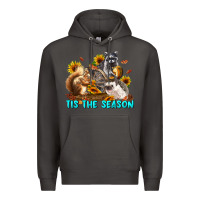 Smoke Fall Tis The Season Animals Premium Hoodie - LillyAllenDesigns
