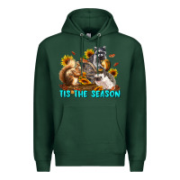 Sports Green Fall Tis The Season Animals Premium Hoodie - LillyAllenDesigns
