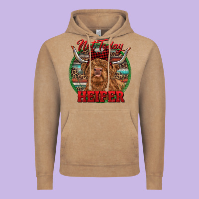 Highland Heifer Christmas Vintage Hoodie Designed By Ranaportraitstore