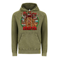Vintage Olive Highland Heifer Christmas Vintage Hoodie - RanaPortraitStore