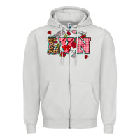 Dove Grey valentines day lvn Zipper Hoodie - NancyCooperArtShop