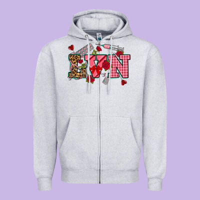 Valentines Day Lvn Zipper Hoodie Designed By Nancycooperartshop