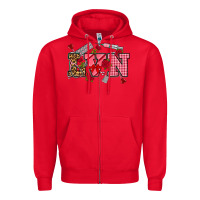 Red valentines day lvn Zipper Hoodie - NancyCooperArtShop