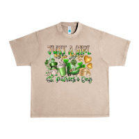 French Oak Just a Girl who Loves Saint Patrick's Day Urban Heavy Tee - RacoonDesign