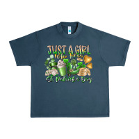 Midnight Navy Just a Girl who Loves Saint Patrick's Day Urban Heavy Tee - RacoonDesign